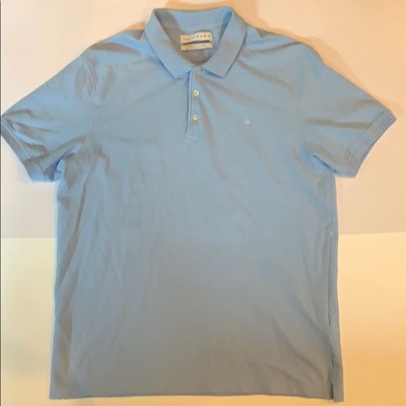 Zara Essentials Perfect Polo Light Blue Size XL - Picture 1 of 4